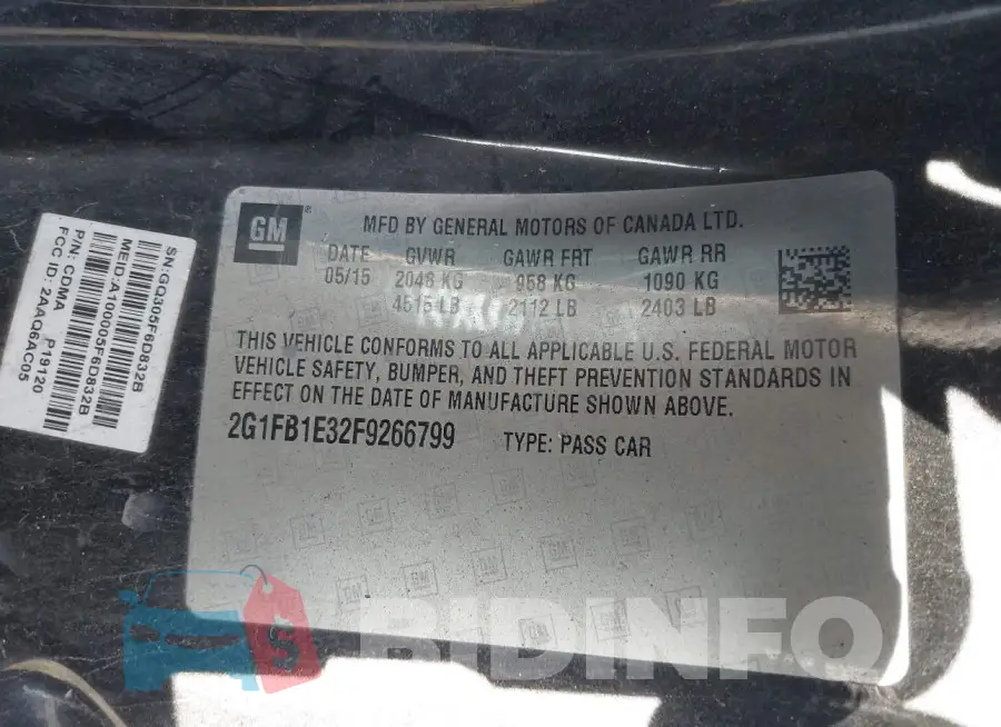 2G1FB1E32F9266799 Photo# 9