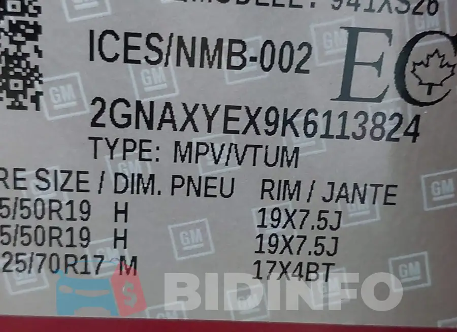 2GNAXYEX9K6113824 Photo# 9