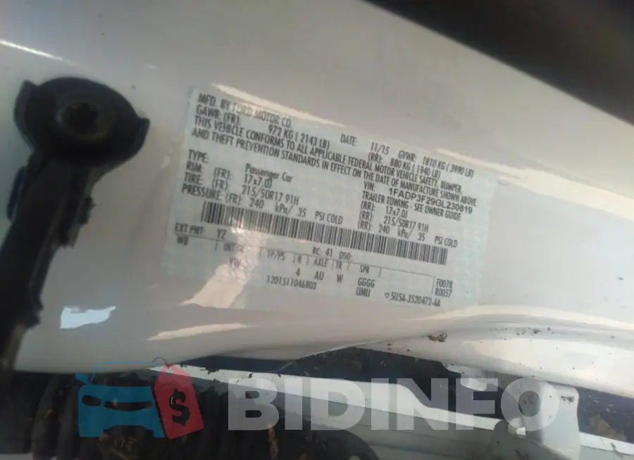 1FADP3F29GL230819 Photo# 9