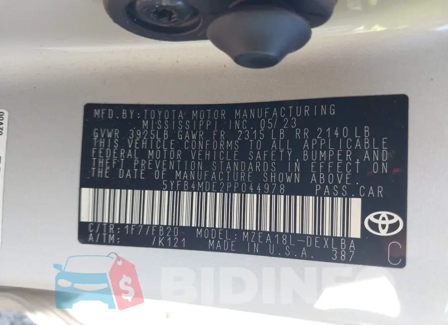 5YFB4MDE2PP044978 Photo# 9