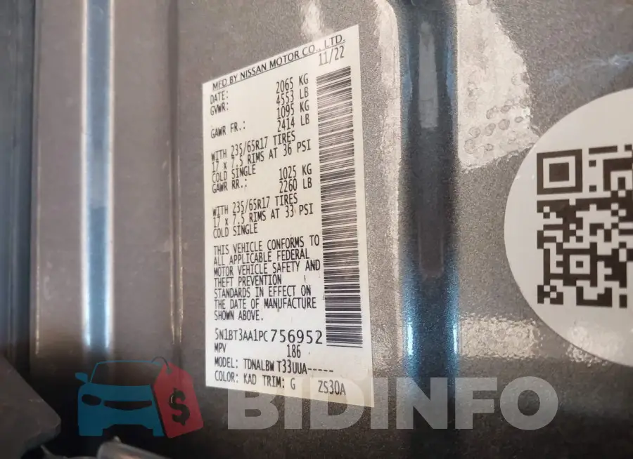 5N1BT3AA1PC756952 Photo# 9