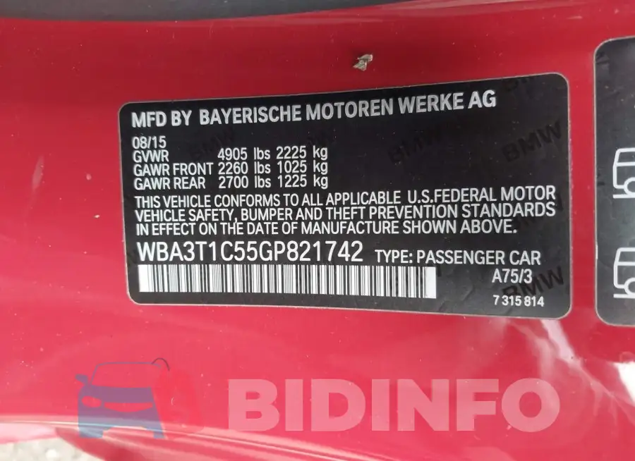WBA3T1C55GP821742 Photo# 9