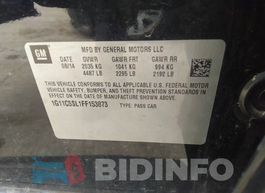 1G11C5SL1FF153873 Photo# 9