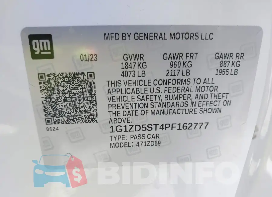 1G1ZD5ST4PF162777 Photo# 9