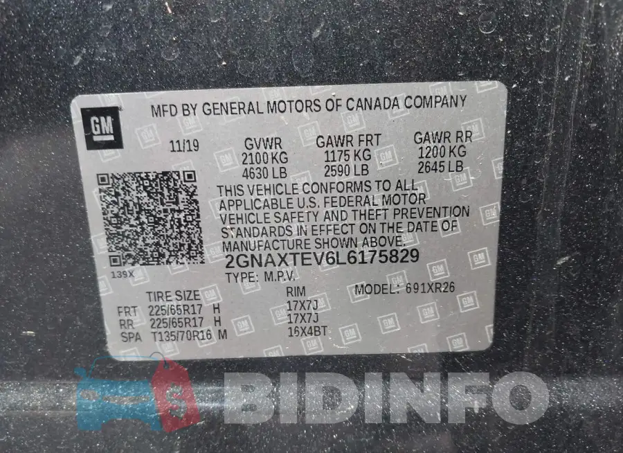 2GNAXTEV6L6175829 Photo# 9