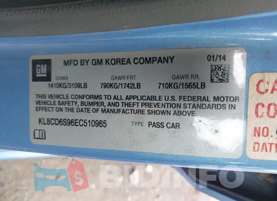 KL8CD6S96EC510965 Photo# 9