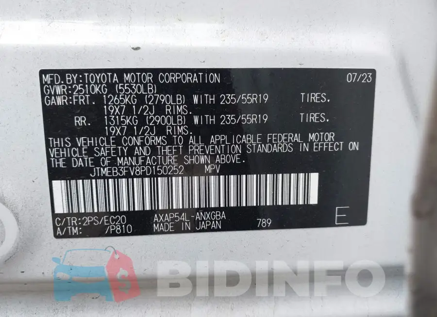 JTMEB3FV8PD150252 Photo# 9
