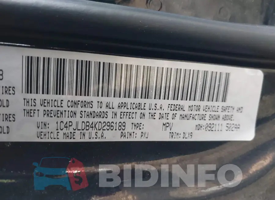 1C4PJLDB4KD296189 Photo# 9