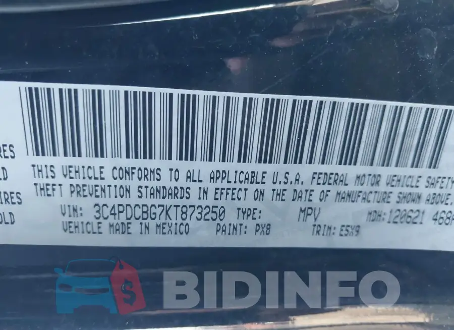 3C4PDCBG7KT873250 Photo# 9