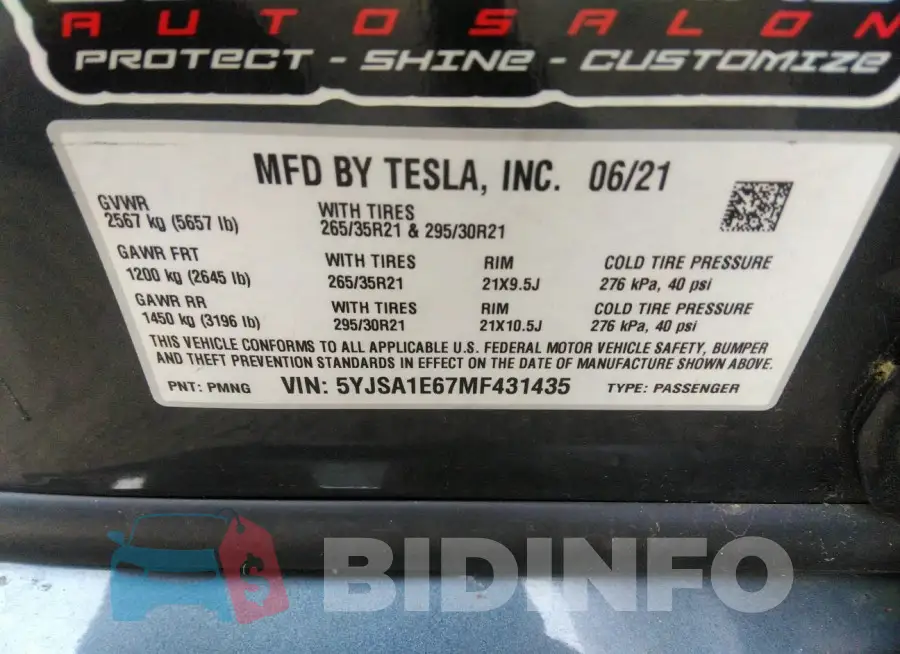 5YJSA1E67MF431435 Photo# 9