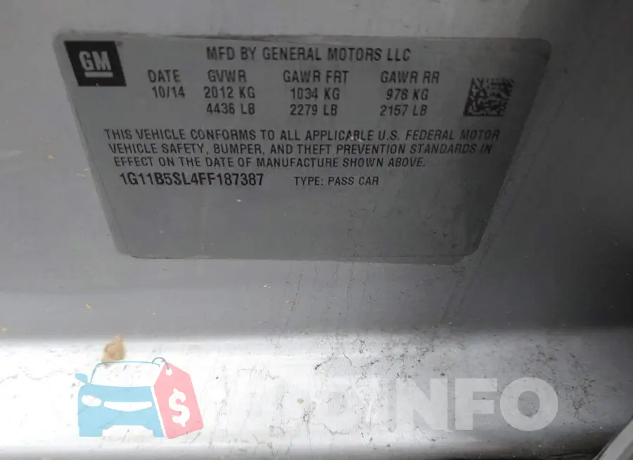 1G11B5SL4FF187387 Photo# 9