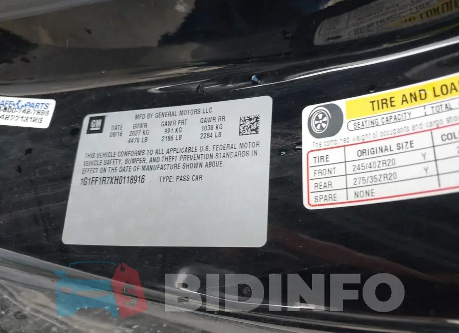 1G1FF1R7XH0118916 Photo# 9