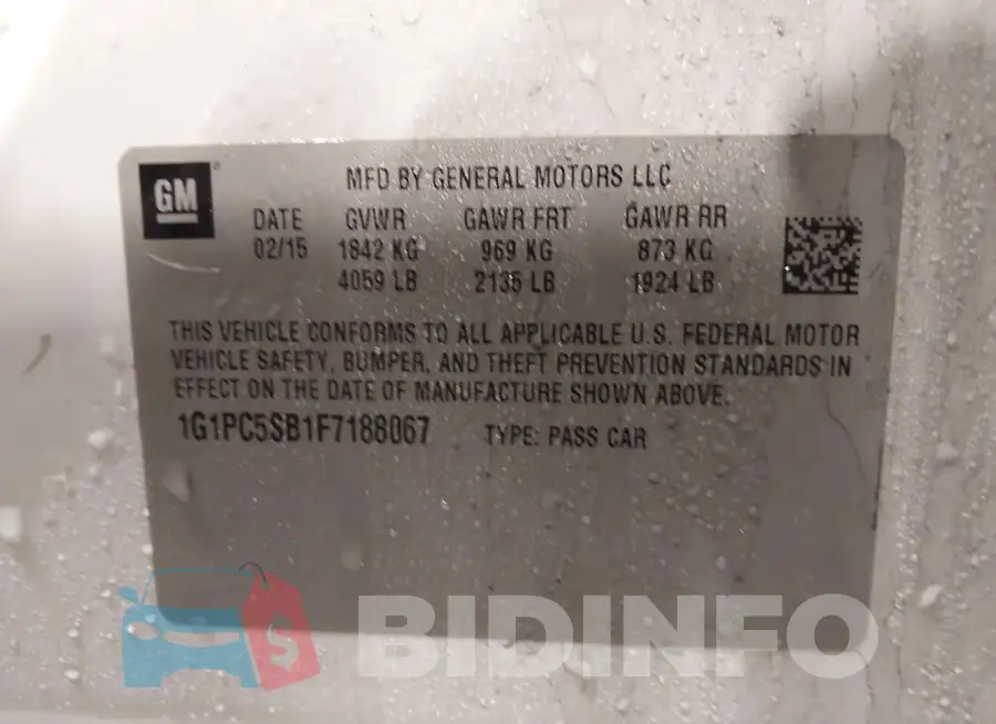 1G1PC5SB1F7188067 Photo# 9