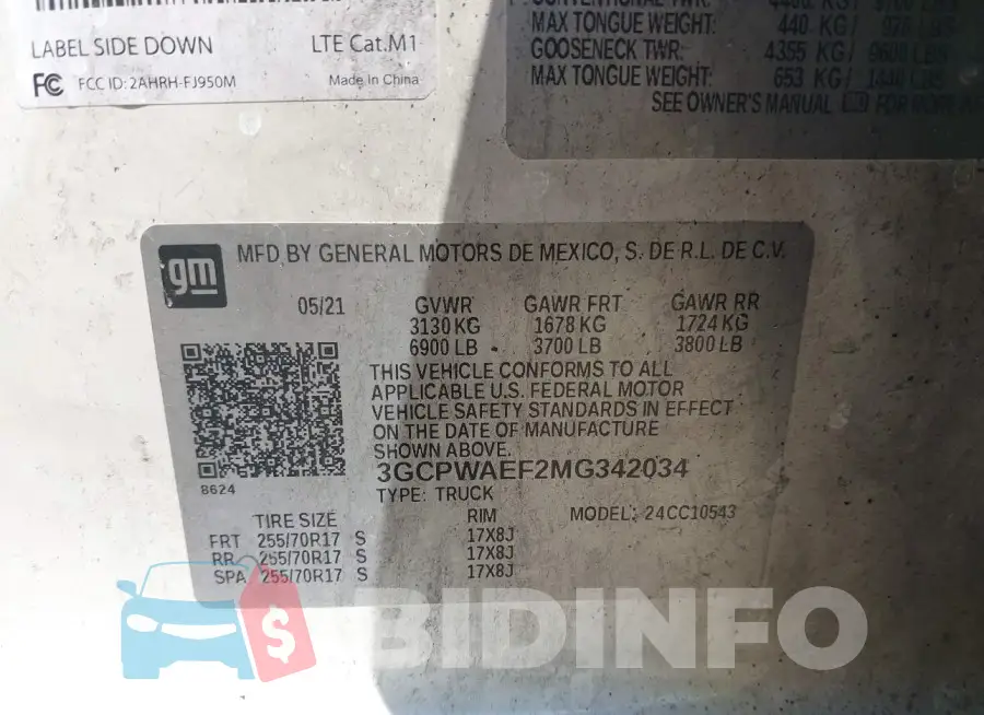 3GCPWAEF2MG342034 Photo# 9