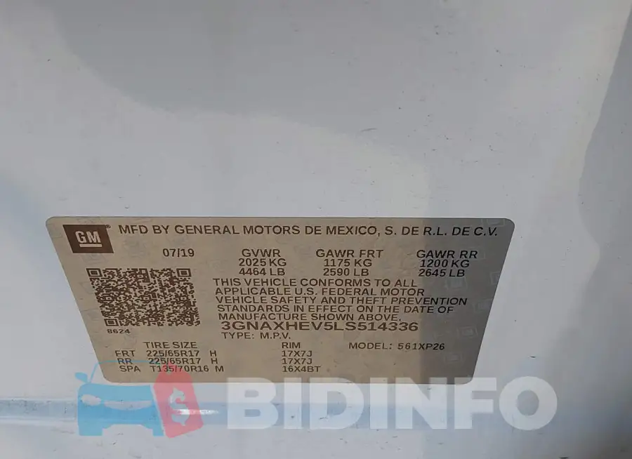 3GNAXHEV5LS514336 Photo# 9
