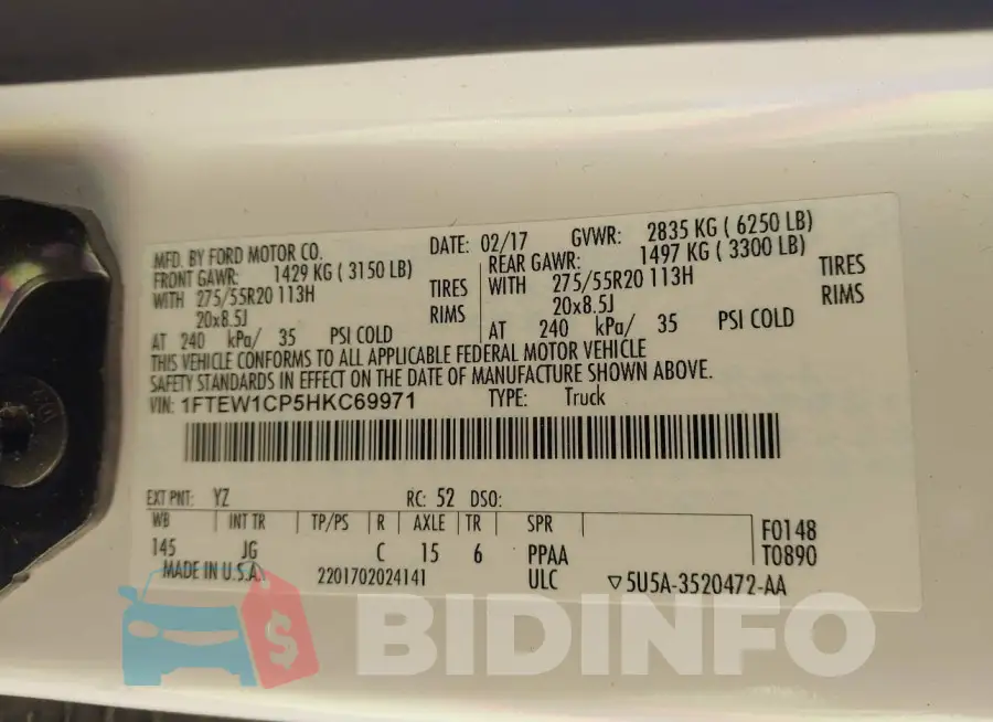 1FTEW1CP5HKC69971 Photo# 9