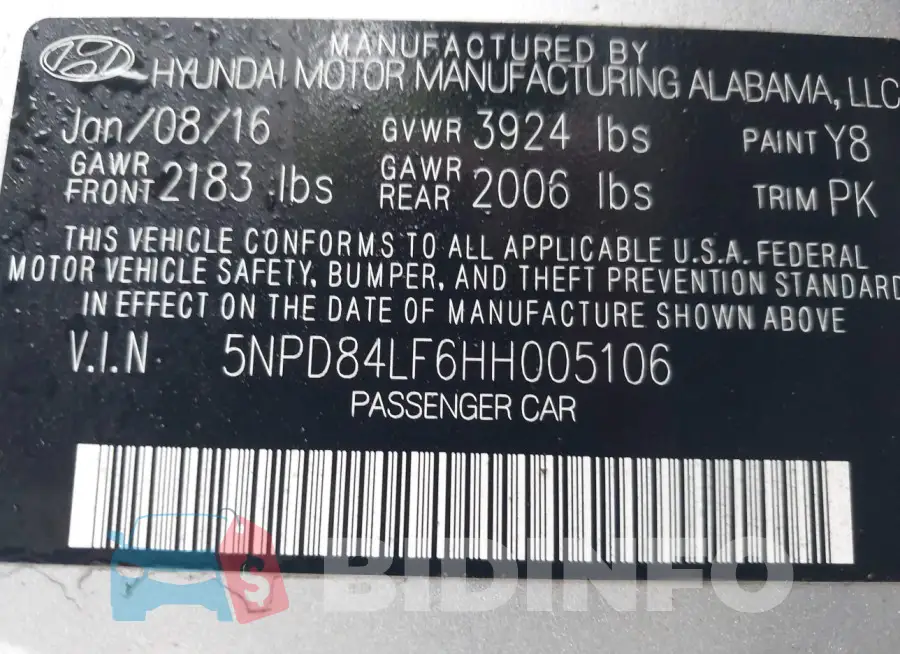 5NPD84LF6HH005106 Photo# 9