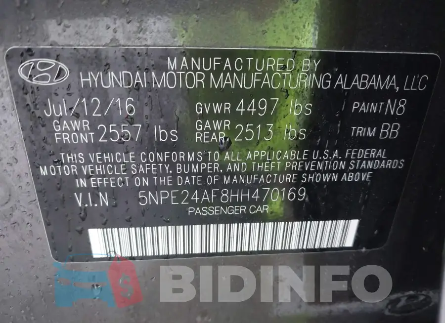 5NPE24AF8HH470169 Photo# 9