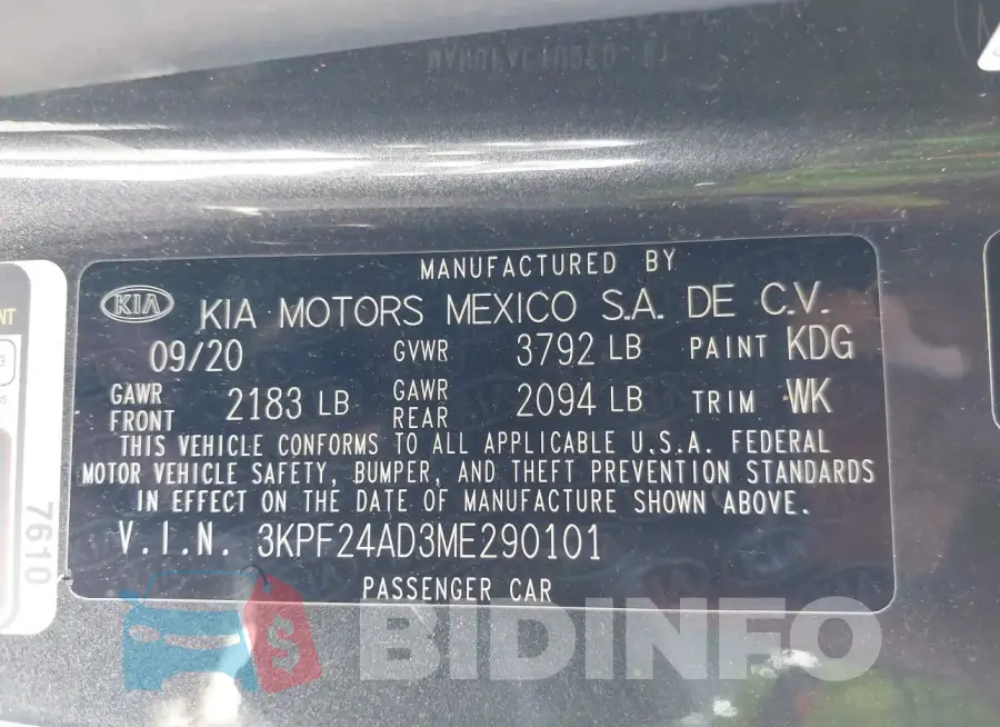 3KPF24AD3ME290101 Photo# 9