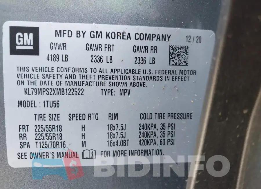 KL79MPS2XMB122522 Photo# 9