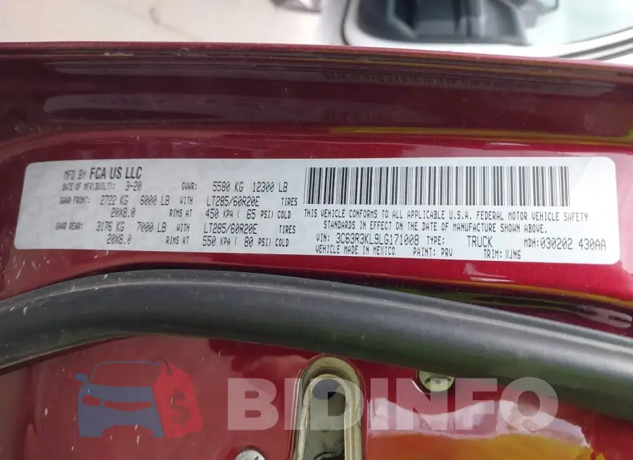 3C63R3KL9LG171008 Photo# 9