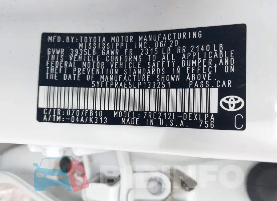 5YFEPRAE5LP133251 Photo# 9