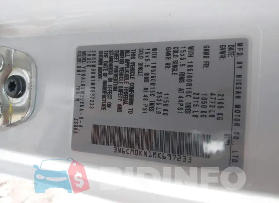 3N6CM0KN1MK697233 Photo# 9