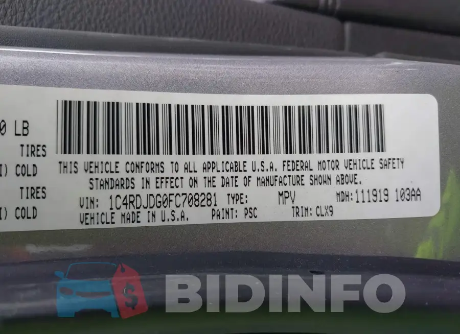 1C4RDJDG0FC708281 Photo# 9