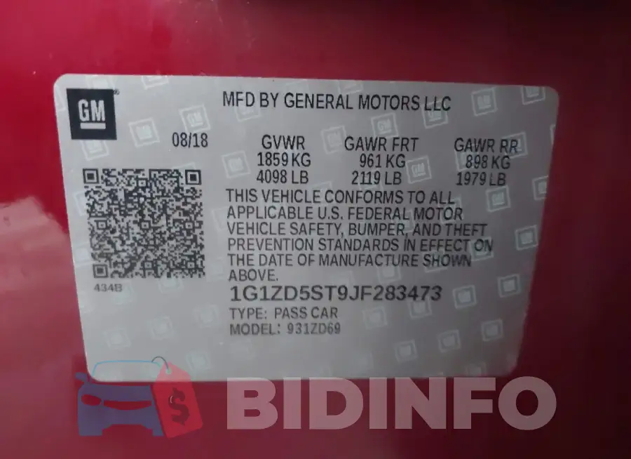 1G1ZD5ST9JF283473 Photo# 9