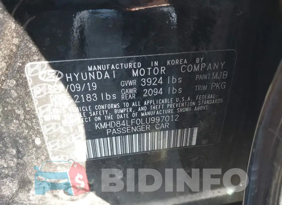 KMHD84LF0LU997012 Photo# 9