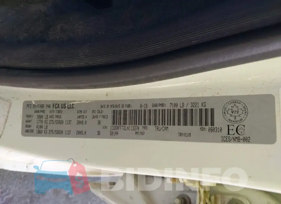 1C6SRFFT2LN113370 Photo# 9