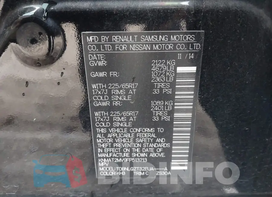 KNMAT2MV9FP513213 Photo# 9