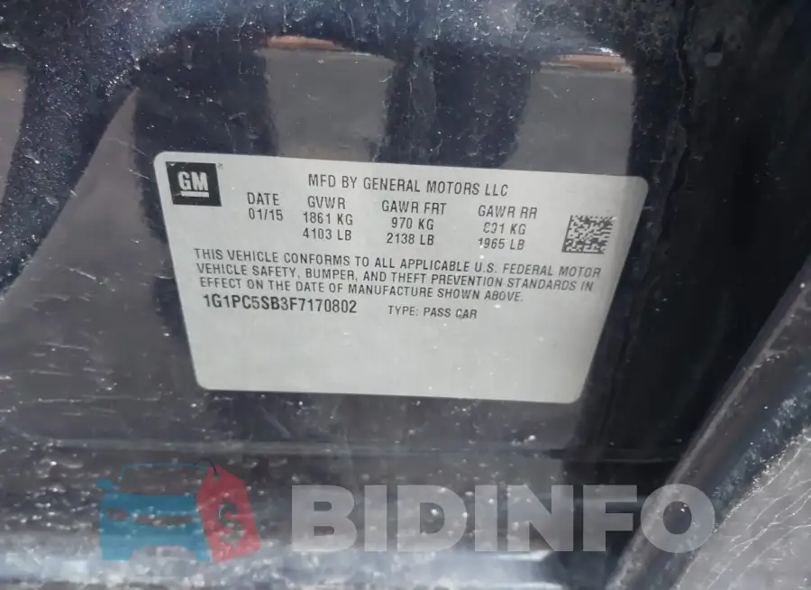 1G1PC5SB3F7170802 Photo# 9