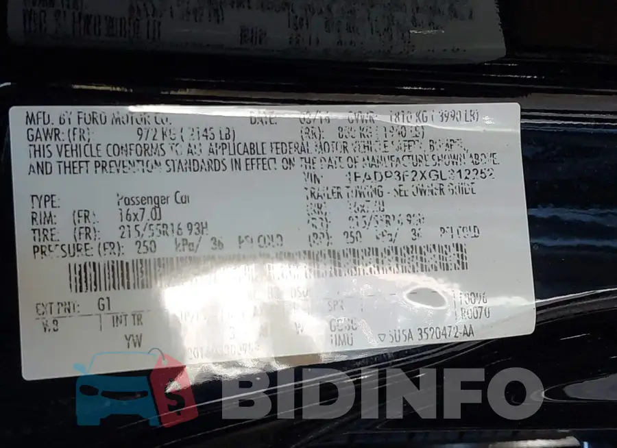 1FADP3F2XGL312252 Photo# 9