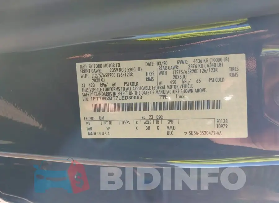 1FT7W2BT7LED30063 Photo# 9