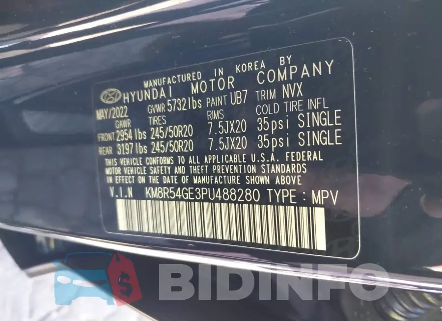 KM8R54GE3PU488280 Photo# 9