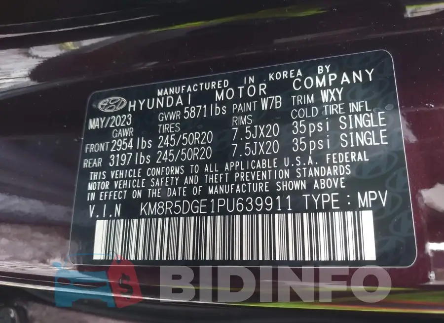 KM8R5DGE1PU639911 Photo# 9