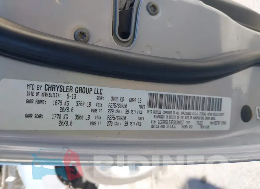 1C6RR6LT3ES134817 Photo# 9