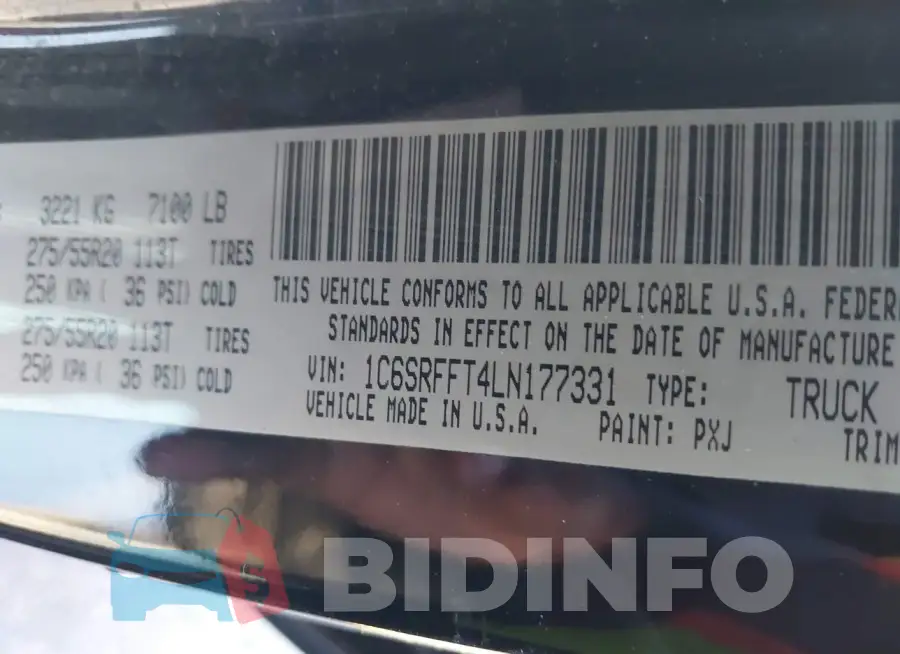 1C6SRFFT4LN177331 Photo# 9