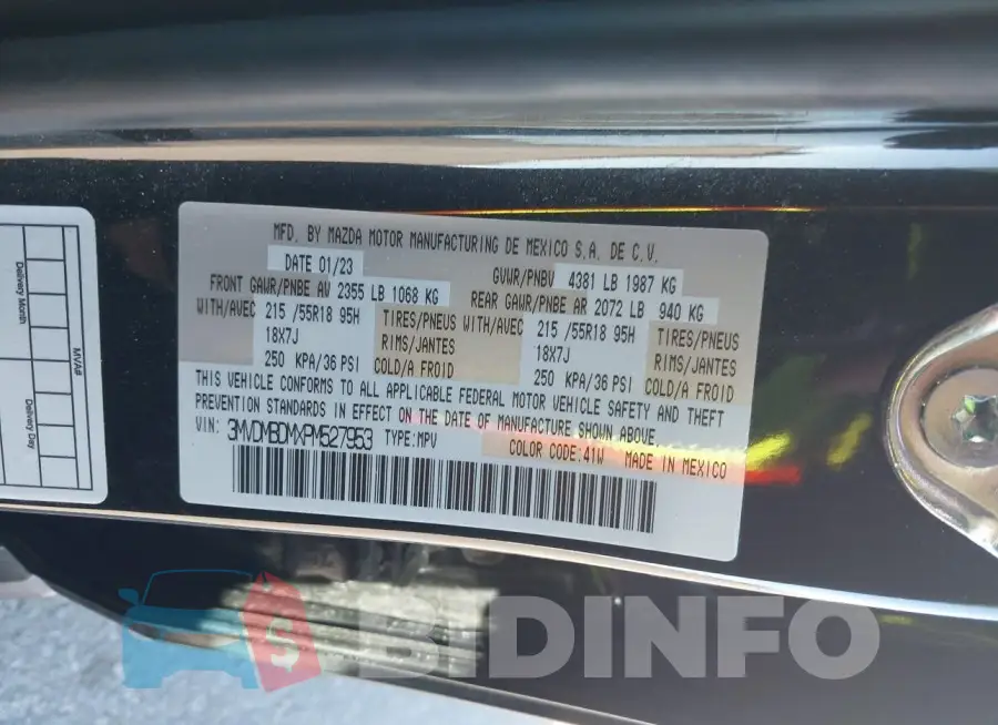 3MVDMBDMXPM527953 Photo# 9