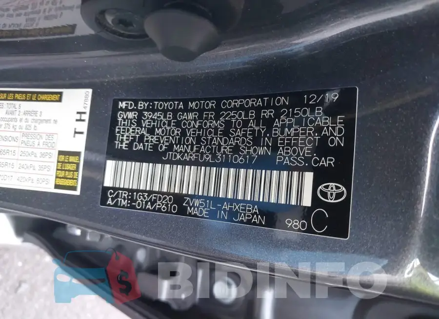JTDKARFU9L3110617 Photo# 9