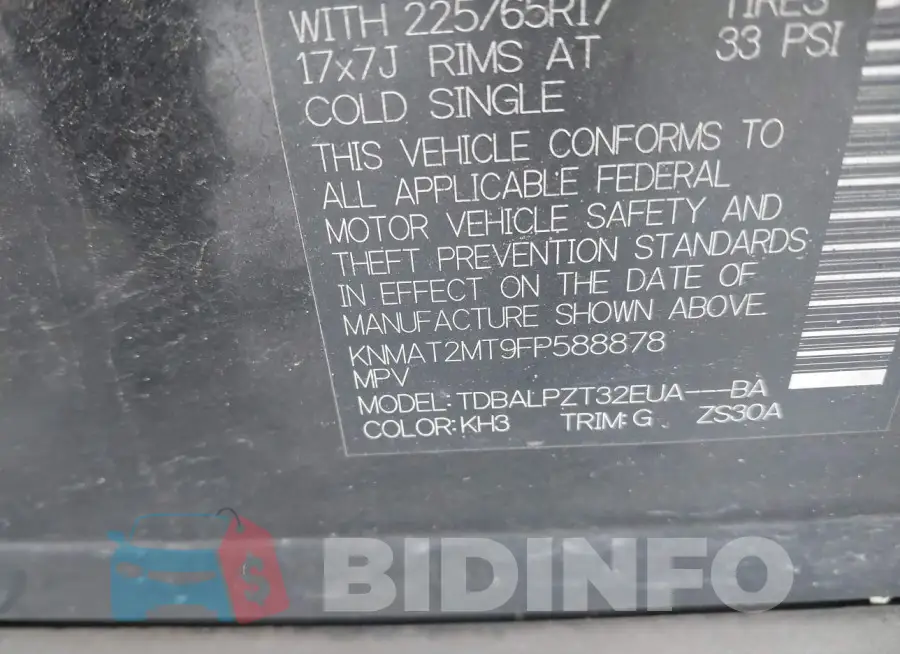 KNMAT2MT9FP588878 Photo# 9