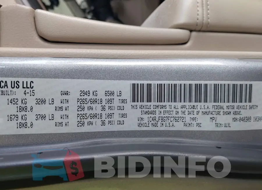 1C4RJFBG7FC762721 Photo# 9