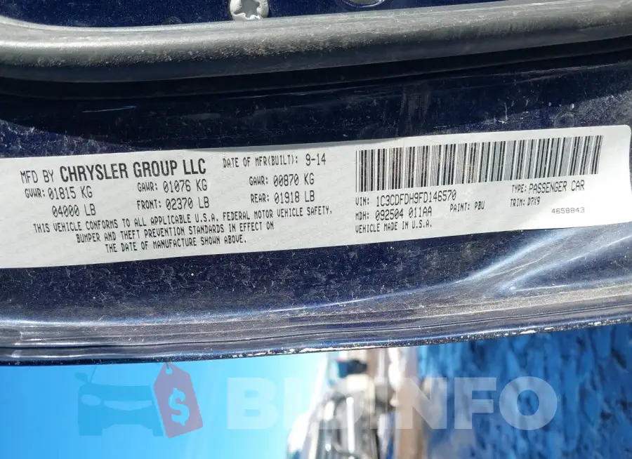 1C3CDFDH9FD146570 Photo# 9