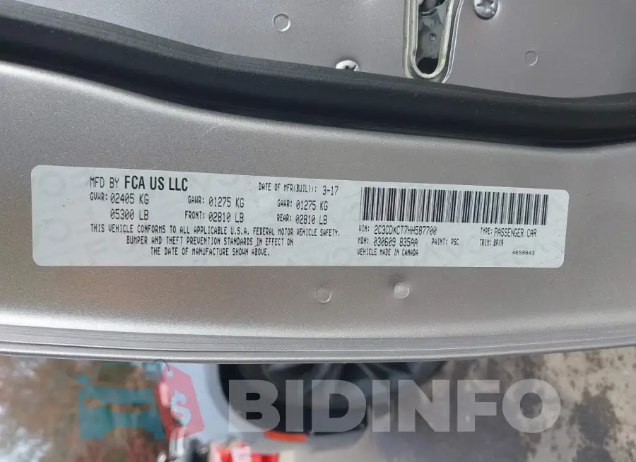 2C3CDXCT7HH587700 Photo# 9