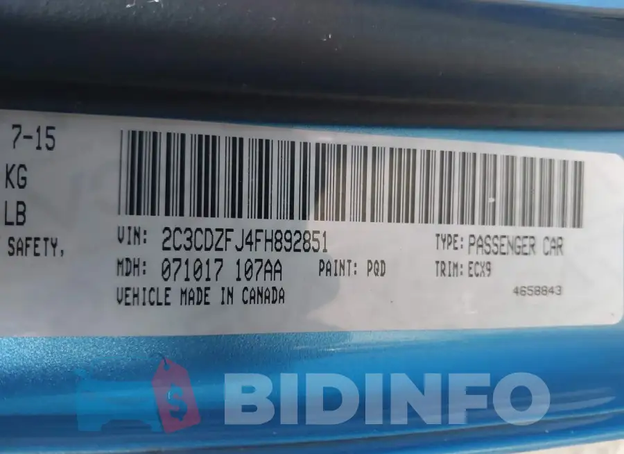 2C3CDZFJ4FH892851 Photo# 9