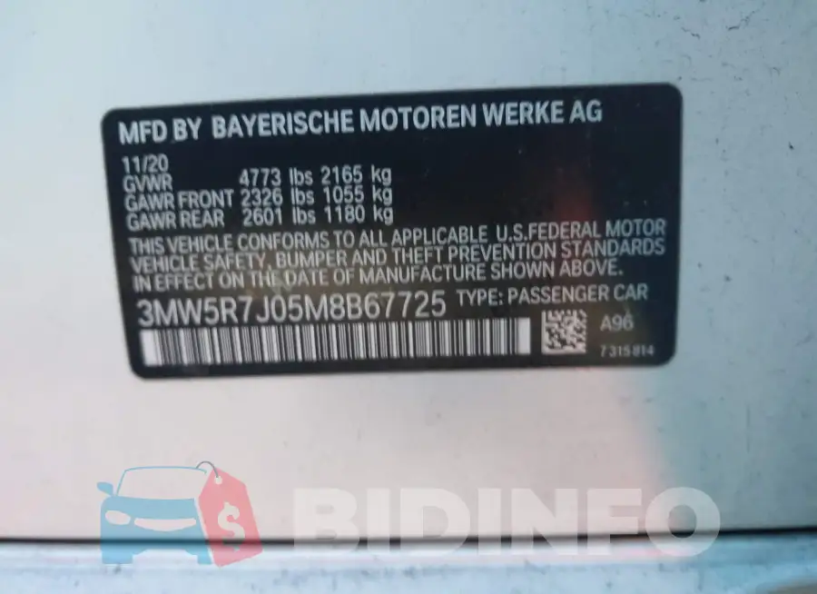 3MW5R7J05M8B67725 Photo# 9