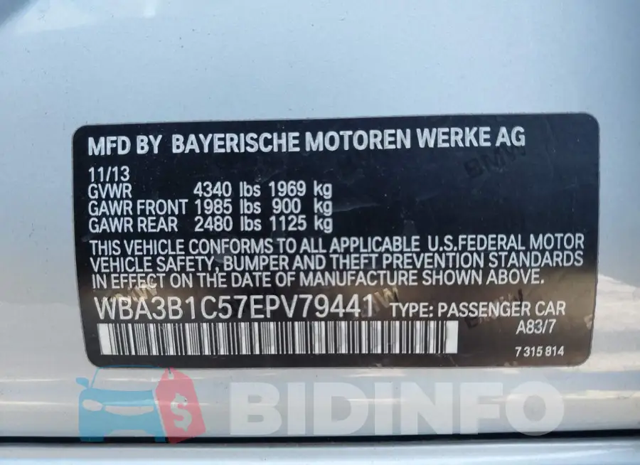 WBA3B1C57EPV79441 Photo# 9