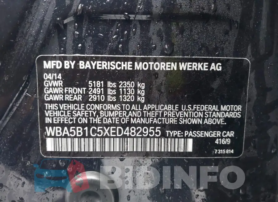 WBA5B1C5XED482955 Photo# 9