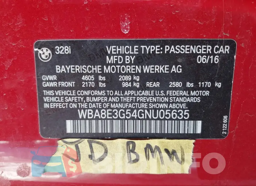 WBA8E3G54GNU05635 Photo# 9